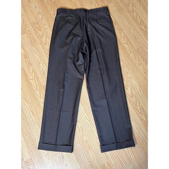 Ralph Lauren Men's Dress Pants 33X32 Polyester Viscose Brown Check - Picture 5 of 8